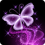 Neon Butterfly Wallpaper for PC