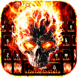 Horror Flame skull Keyboard Theme for PC