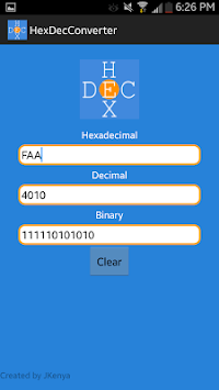 Hex, Decimal, Binary Converter for PC screenshot 2