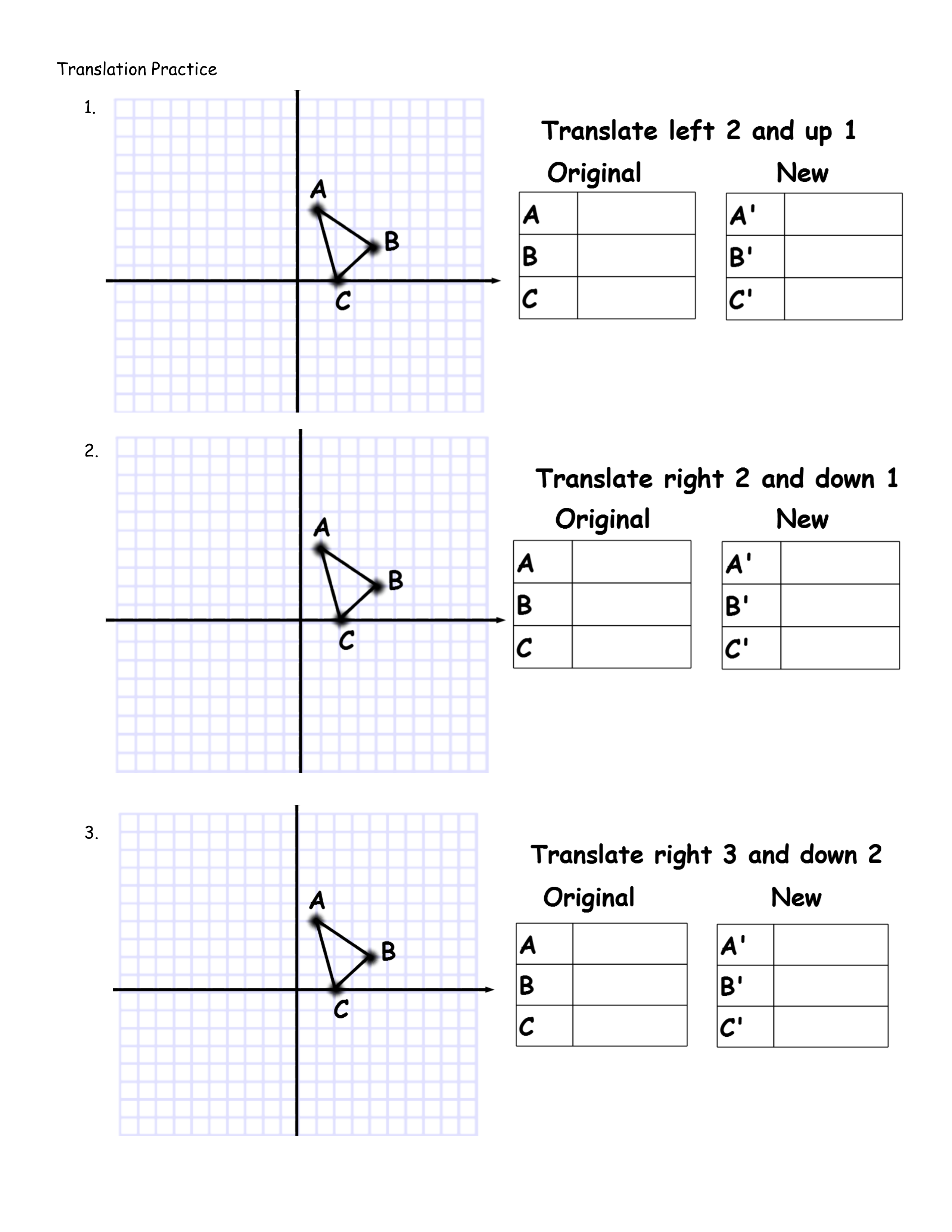Translations On The Coordinate Grid Laura Dunsworth Library Formative