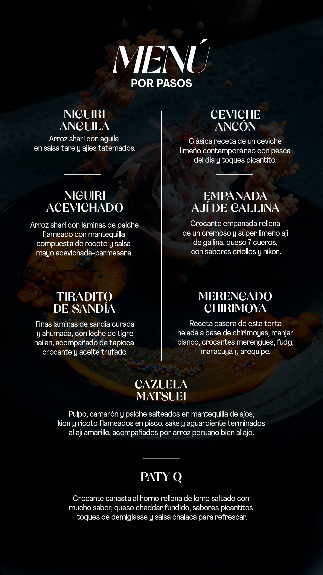 Keiken Qun – Menú de 8 Pasos Amazónico & Nikkei