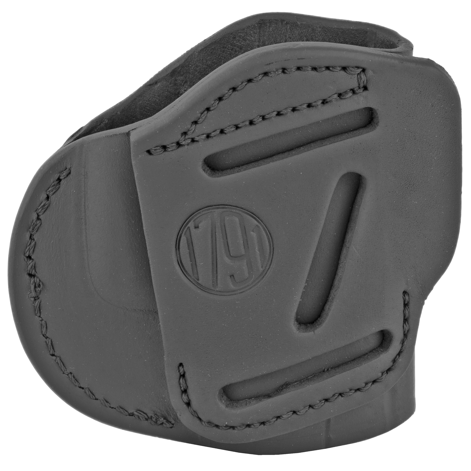 1791 Gunleather 4 Way Holster, Belt Holster, Left Hand, Stealth Black, Leather, Fits Glock 22, 23, 26, 27, 28, 29, 30, 33, 39 / Sig Sauer P228, P229 / Springfield XDS, XDE, XD (9 and 40 cal.) / Taurus G2, G2c, 709 slim / And similar frames 4WH-4-SBL-