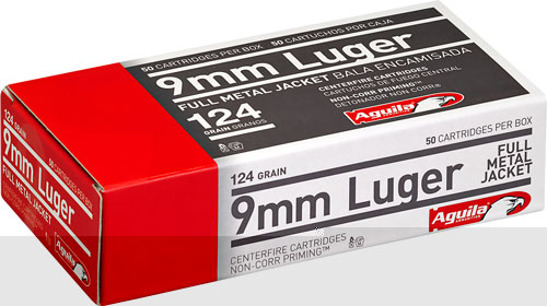 AGUILA 9MM LUGER 124GR FMJ-RN 50RD 20BX/CS