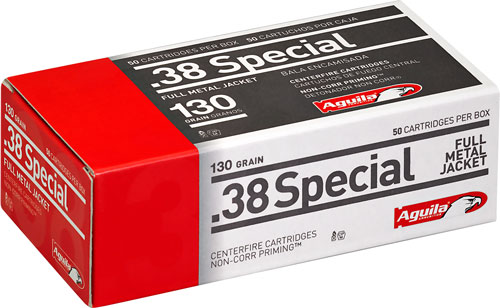 AGUILA 38 SPECIAL 130GR FMJ-RN 50RD 20BX/CS