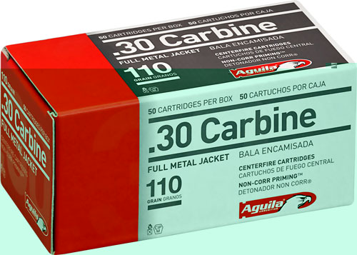 AGUILA 30 CARBINE 110GR FMJ 50RD 20BX/CS