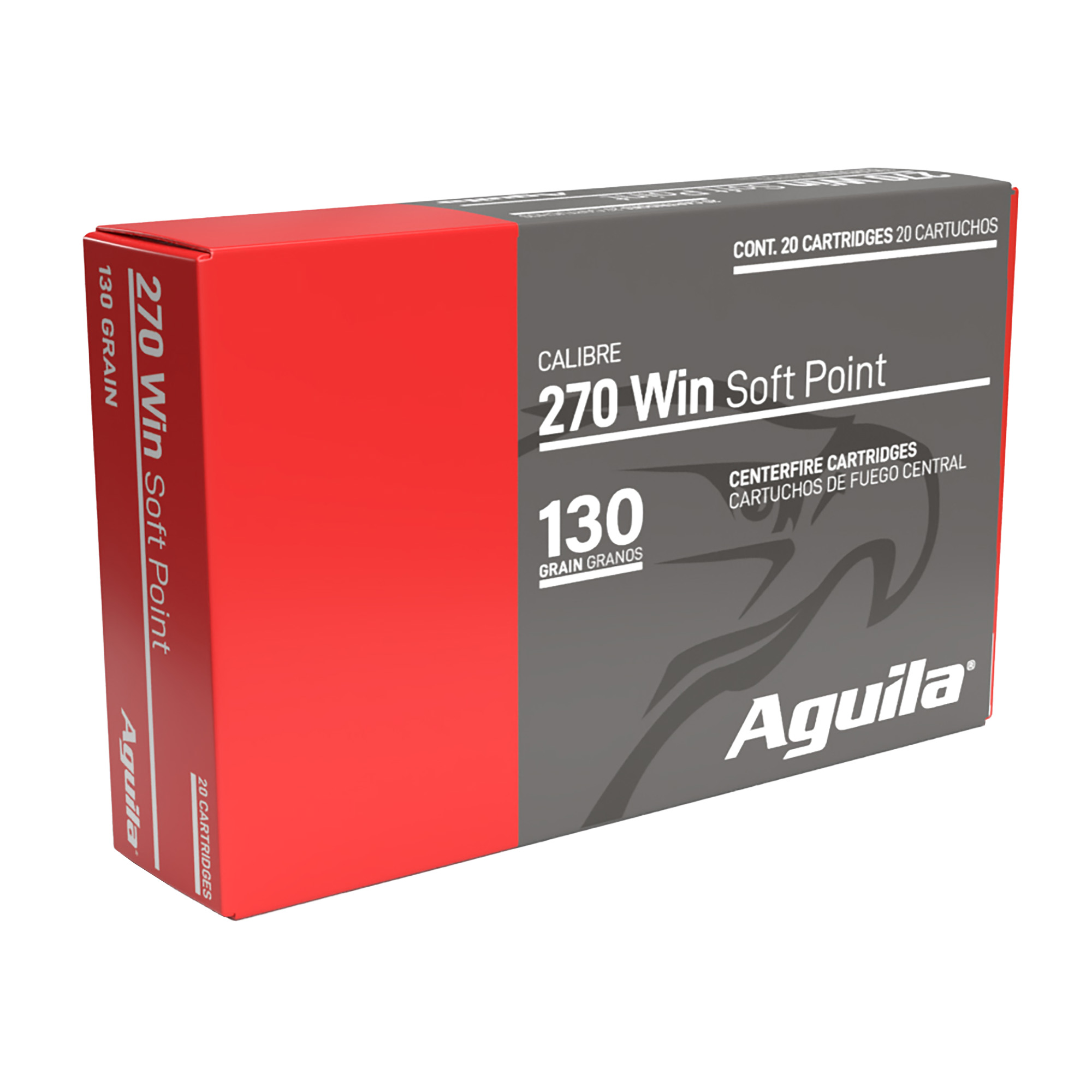 Aguila Ammunition Rifle, 270 Winchester, 130 Grain, Soft Point, 20 Round Box 8053AG