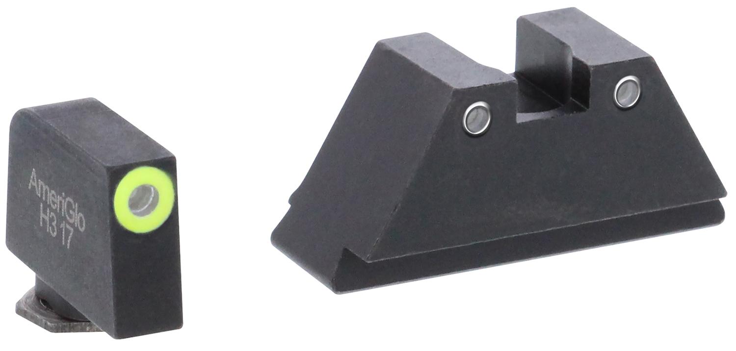 AmeriGlo GL333 Optic Compatible Sight Set for Glock  Black | XL T