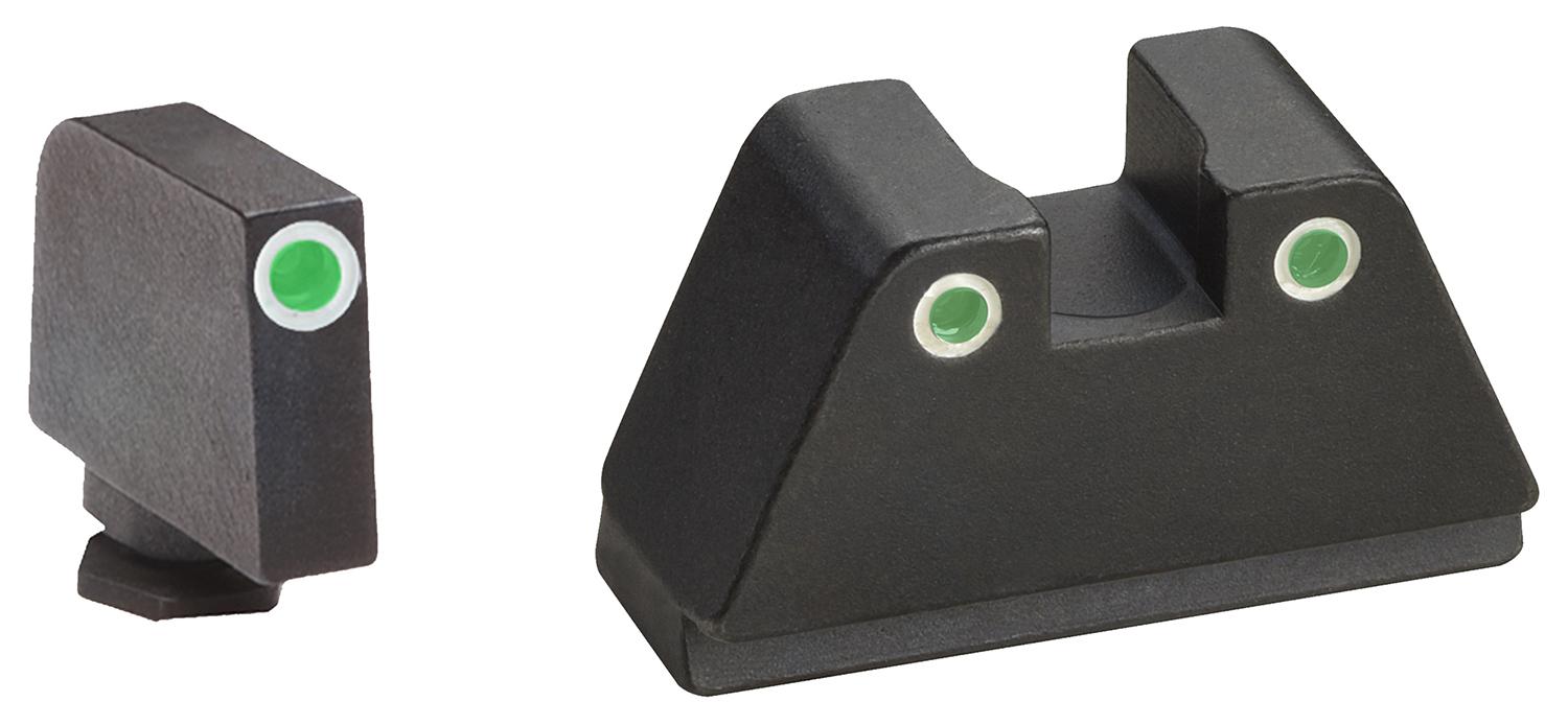 AmeriGlo GL330 Optic Compatible Sight Set for Glock  Black | 2XL