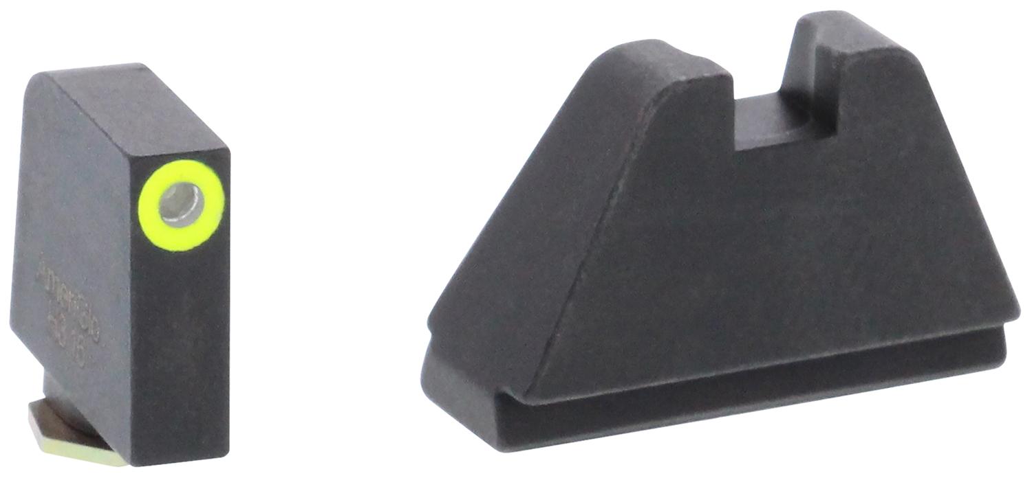 AmeriGlo GL682 Optic Compatible Sight Set for Glock  Black | 5XL
