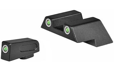 American Tactical Night Sights, Fits Glock Gen 1-4, Gen 5 (excluding MOS versions): 17/19/22/23/24/26/27/33/34/35/37/38/39/42/43, Green Lamps with White Rings ATINSGLOLF