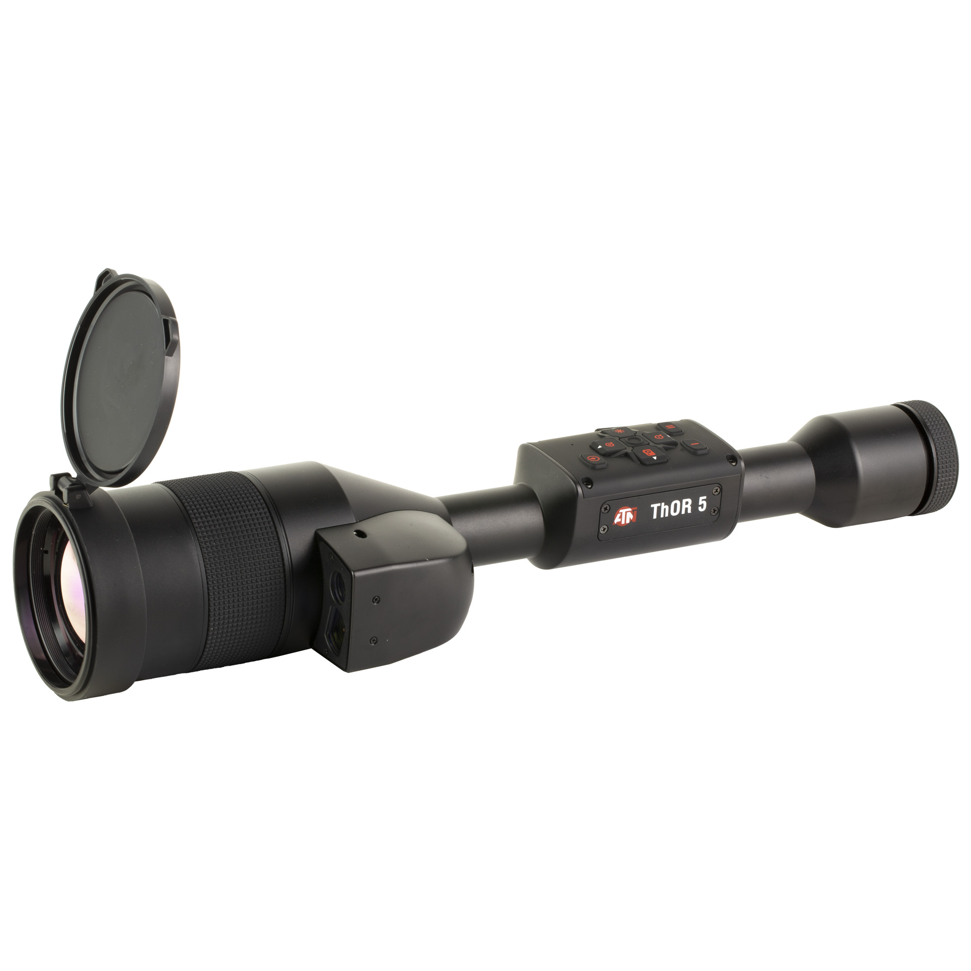 ATN Corp THOR 5 LRF, Thermal Rifle Scope, 5-40X75MM, 30MM Main Tube, 640x480 Sensor Resolution, Multiple Reticles, Matte Finish, Black, Integrated Laser Range Finder TIWST5675LRF