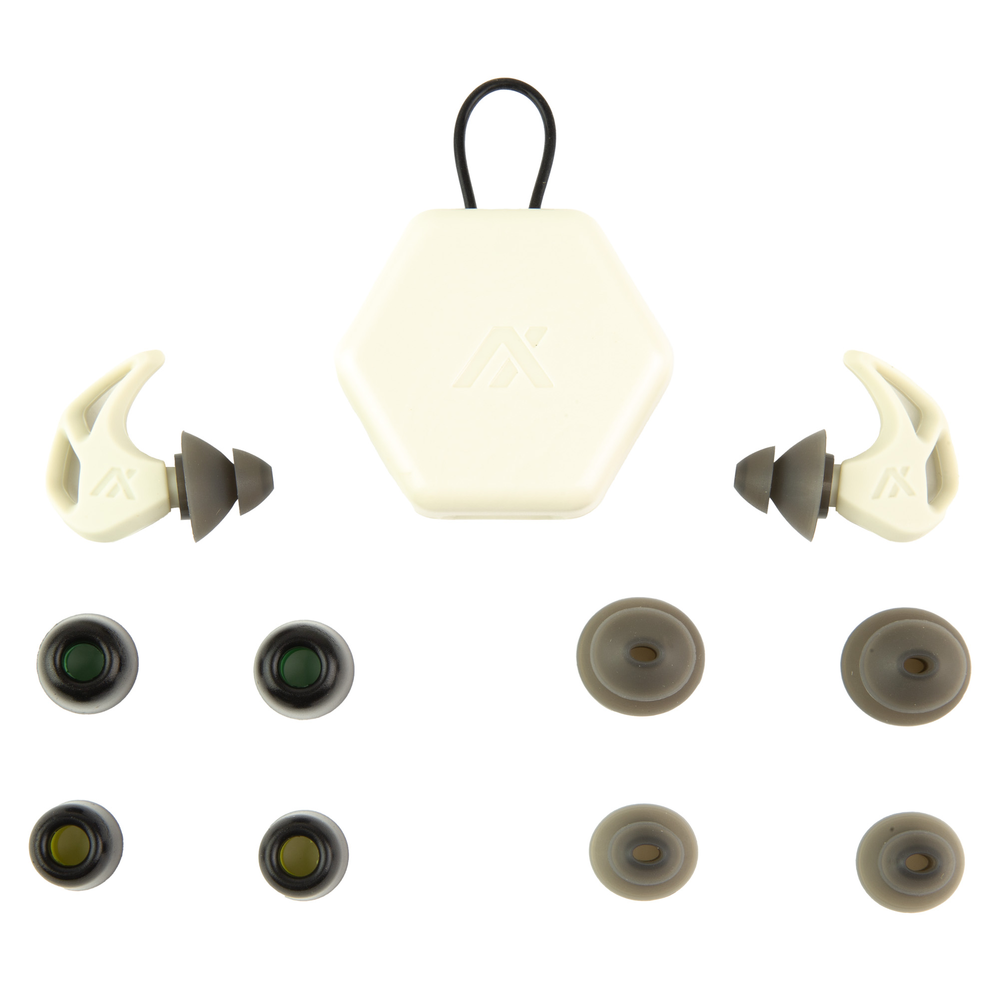 AXIL X20, Earplugs, Bone White, Includes (3) Silicon Tips, (2) Foam Tips and Pocket Carry Case X20-BONE