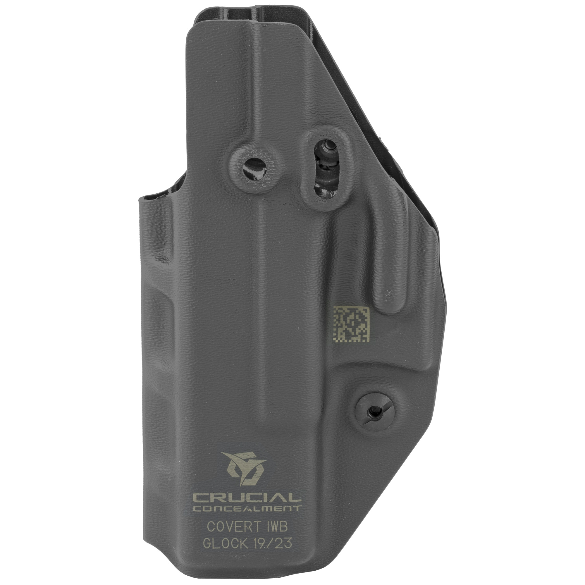 Crucial Concealment Covert IWB, Inside Waistband Holster, Ambidextrous, Kydex, Black, Fits Glock 19 1018 Crucial Concealment Covert IWB, Inside Waistband Holster, Ambidextrous, Kydex, Black, Fits Glock 19 1018