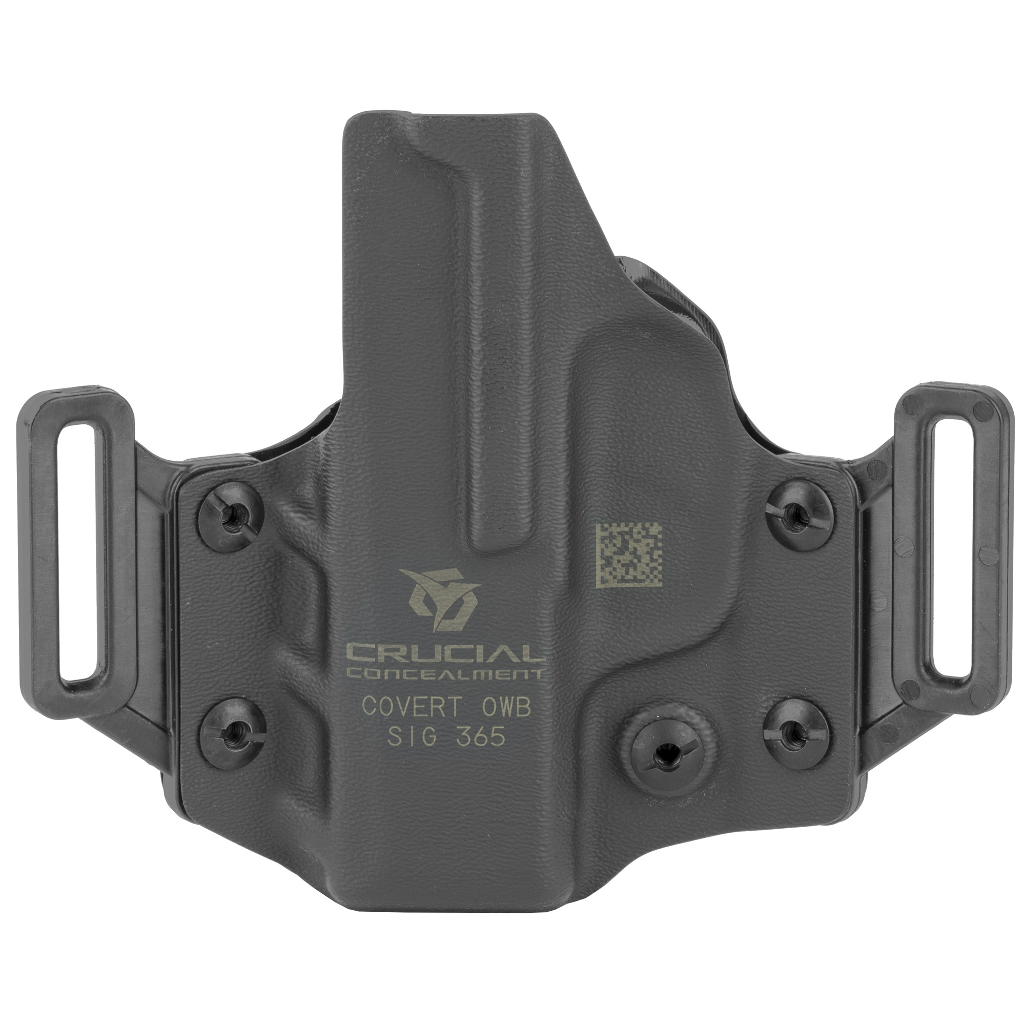 Crucial Concealment Covert OWB, OWB Holster, Right Hand, Kydex, Black, Fits Sig P365 1005