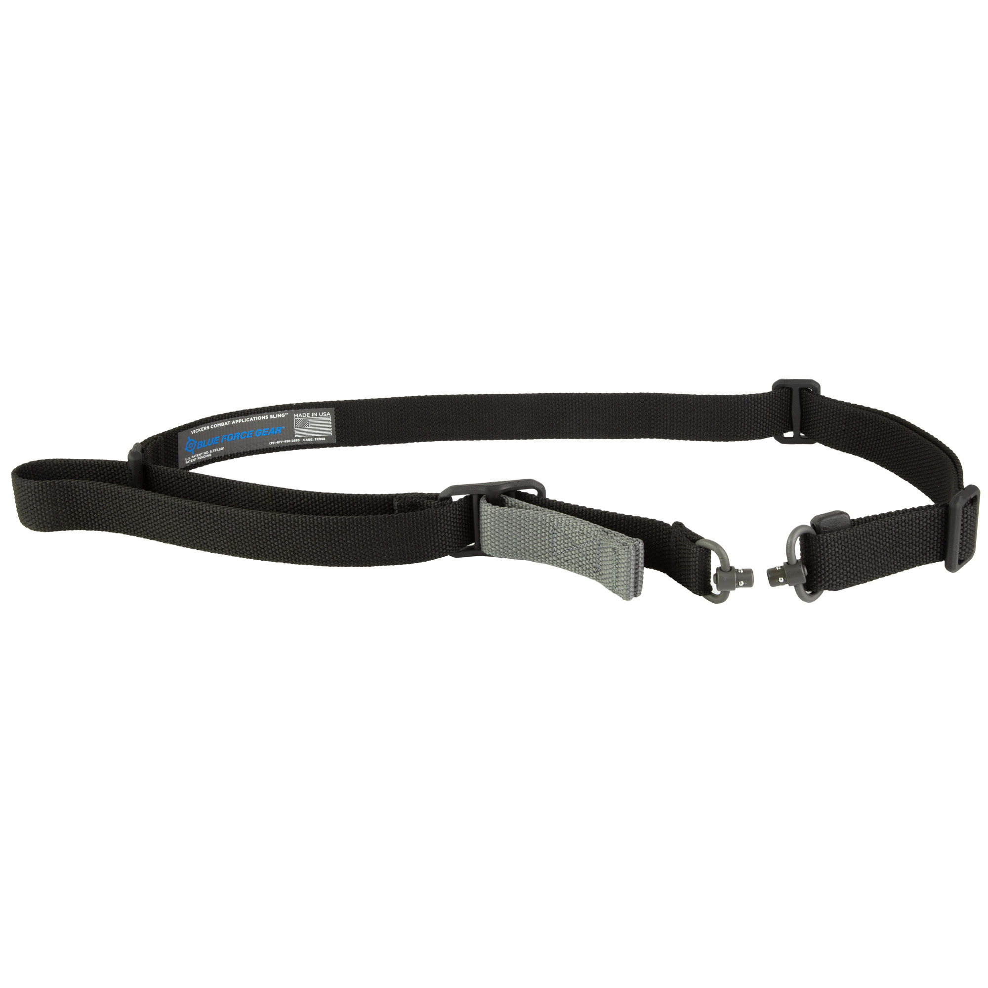 Blue Force Gear Sling, Black, 2-TO-1 POINT SLING VCAS-2TO1-PB-125-AA-BK Blue Force Gear Sling, Black, 2-TO-1 POINT SLING VCAS-2TO1-PB-125-AA-BK