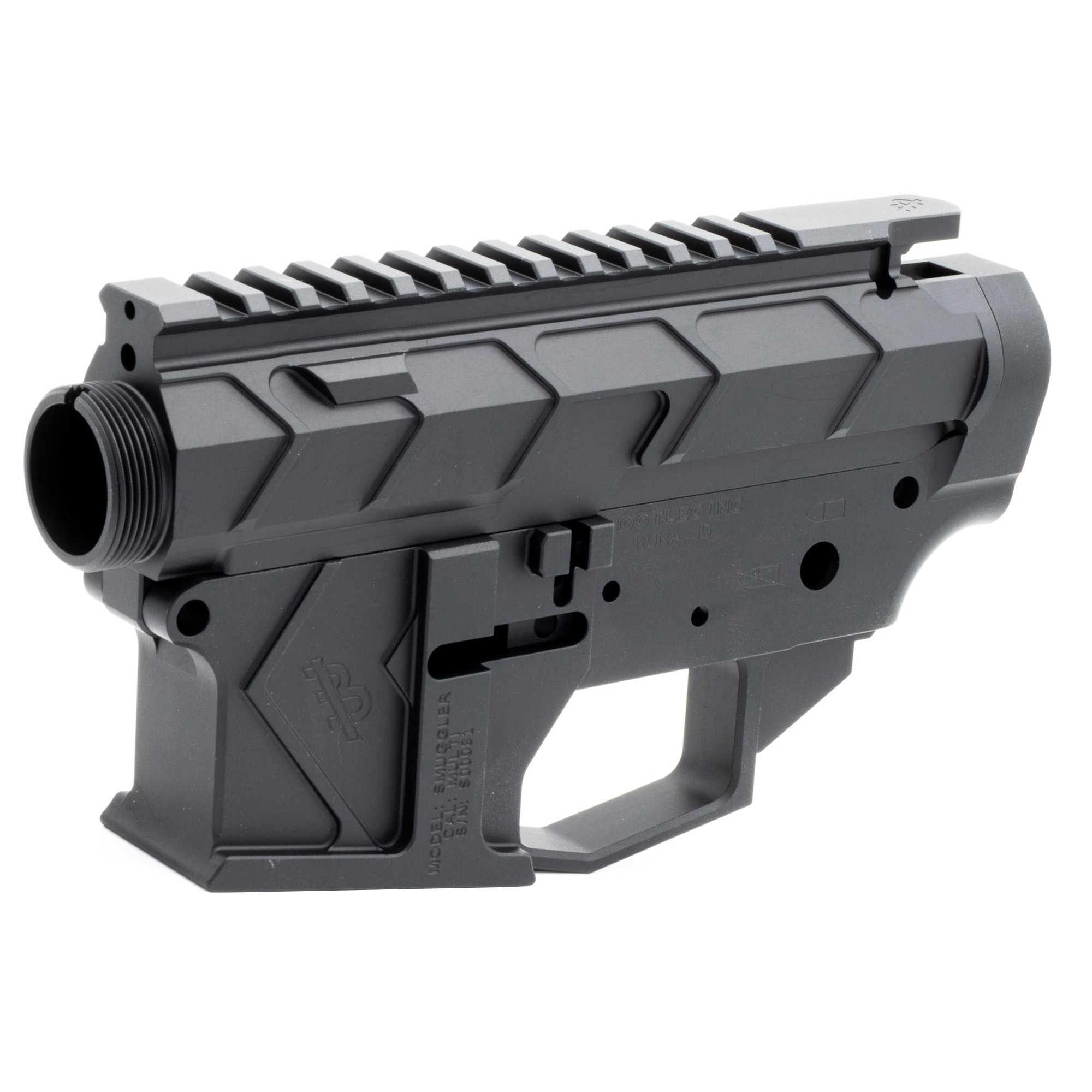 Bootleg Stripped Upper/Lower Receiver Set, 223 Remington/556 NATO, Ambidextrous, Anodized Finish, Black BP-ULR-1