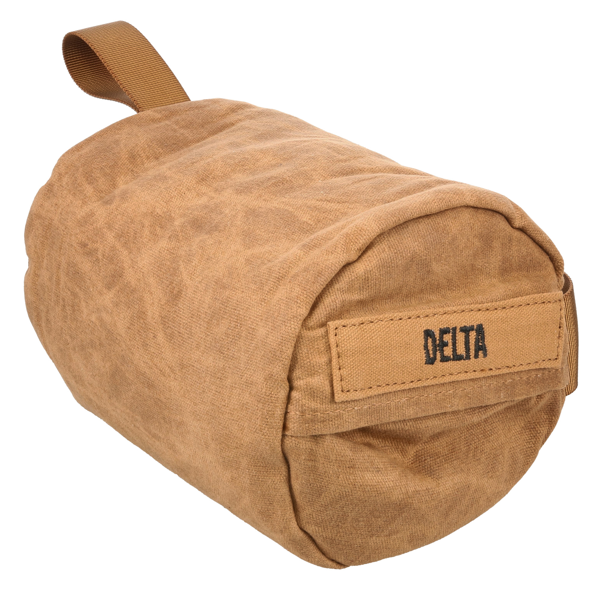 Birchwood Casey Steady Shot Delta, Ultralight, Polymer Filled Shooting Bag, Waxed Canvas, Tan, Zippered Access Pocket, Large Handle, Sling Loop, Carabine Loop BC-BAG-SSDMU