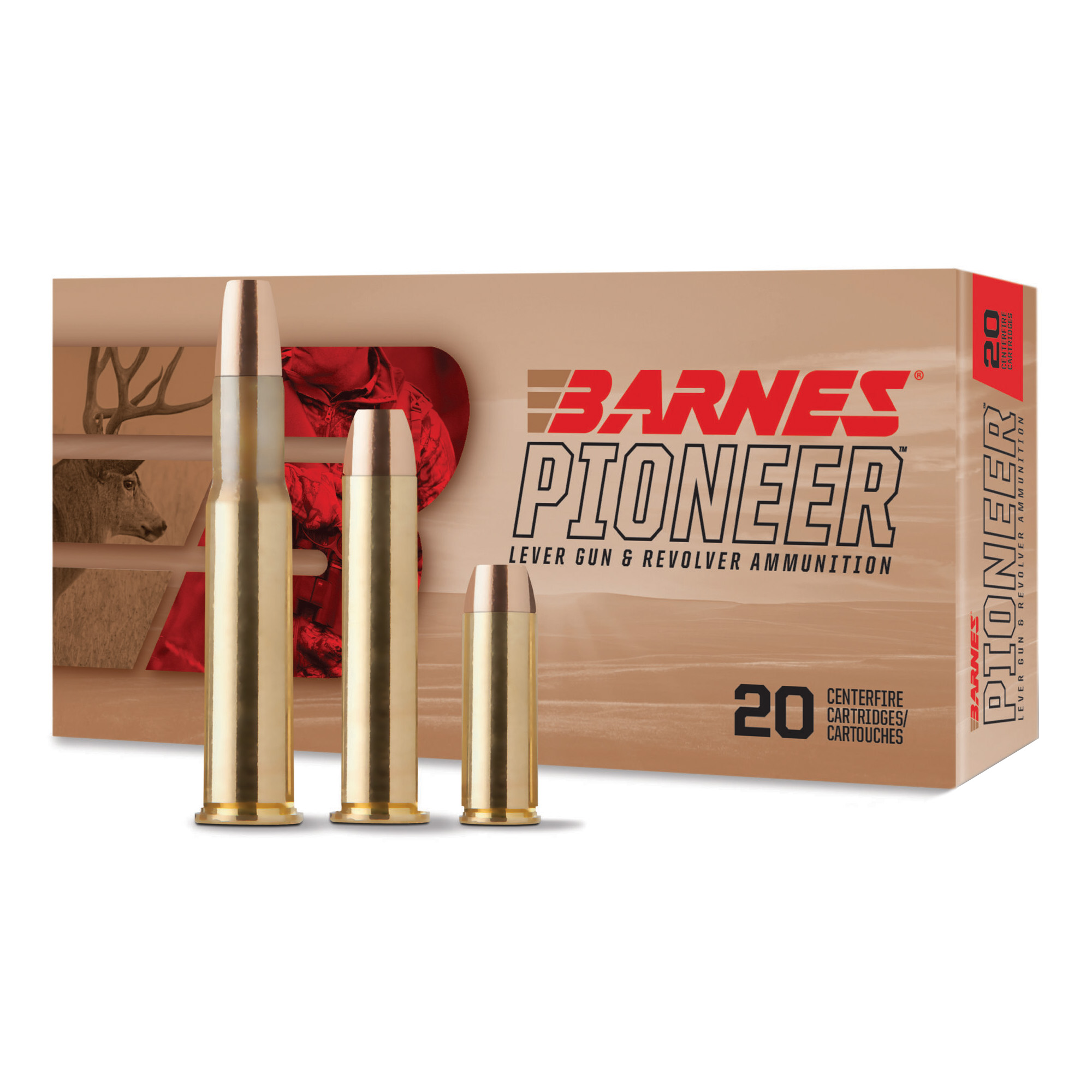 Barnes Pioneer, 45-70 Government, 400 Grain, Barnes Original Copper Soft Point, 20 Round Box 32138