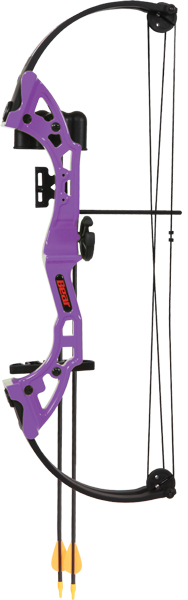 BEAR ARCHERY YOUTH COMPOUND BOW BRAVE RH PURPLE AGE 8+