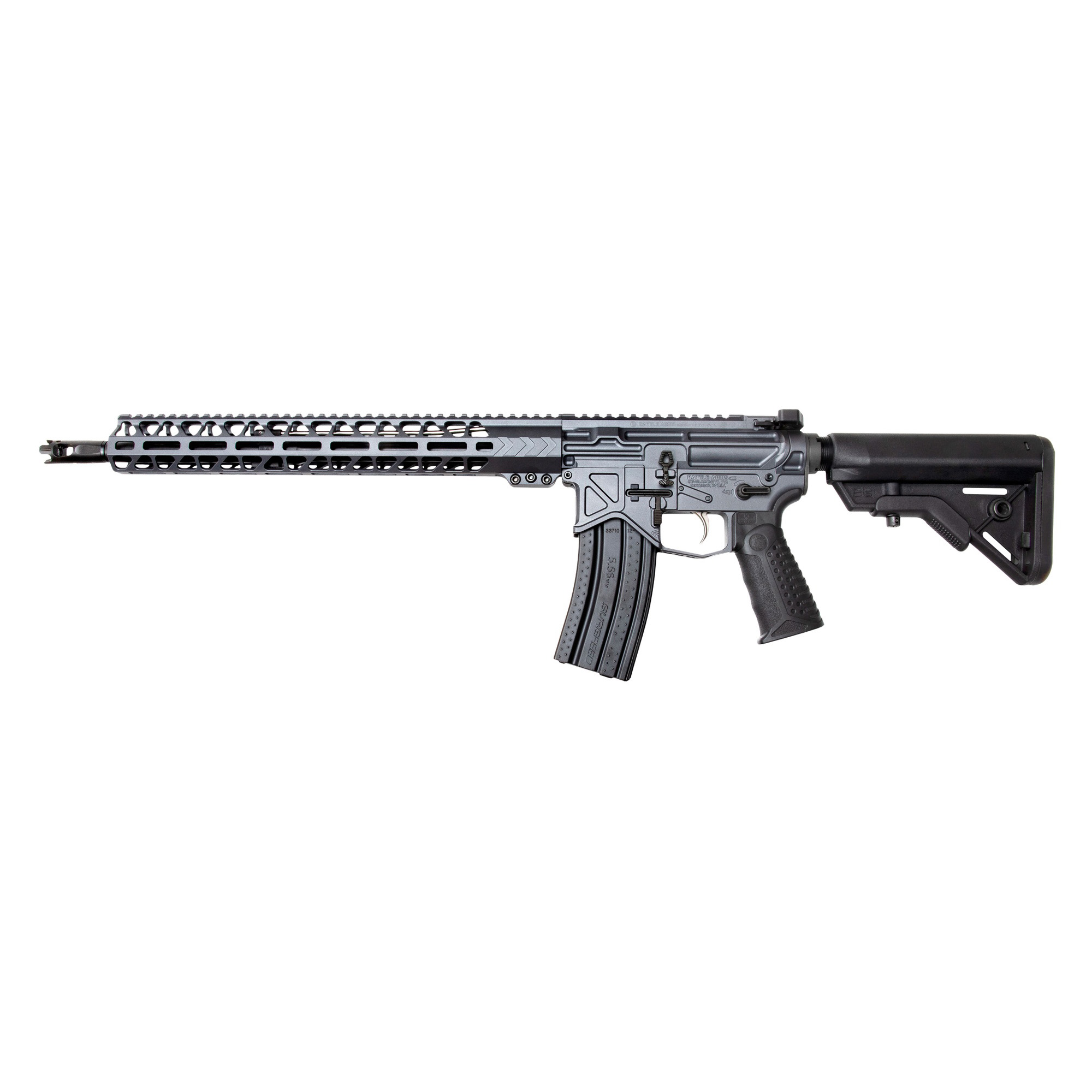 Battle Arms Development Authority Elite, Semi-automatic Rifle, AR, 223 Remington/556NATO, 16 Barrel, Mid-length Gas System, Anodized Finish, Gray, Polymer Grip, B5 Stock, 30 Rounds, 1 Magazine, Ambidextrous AUTHORITY-010
