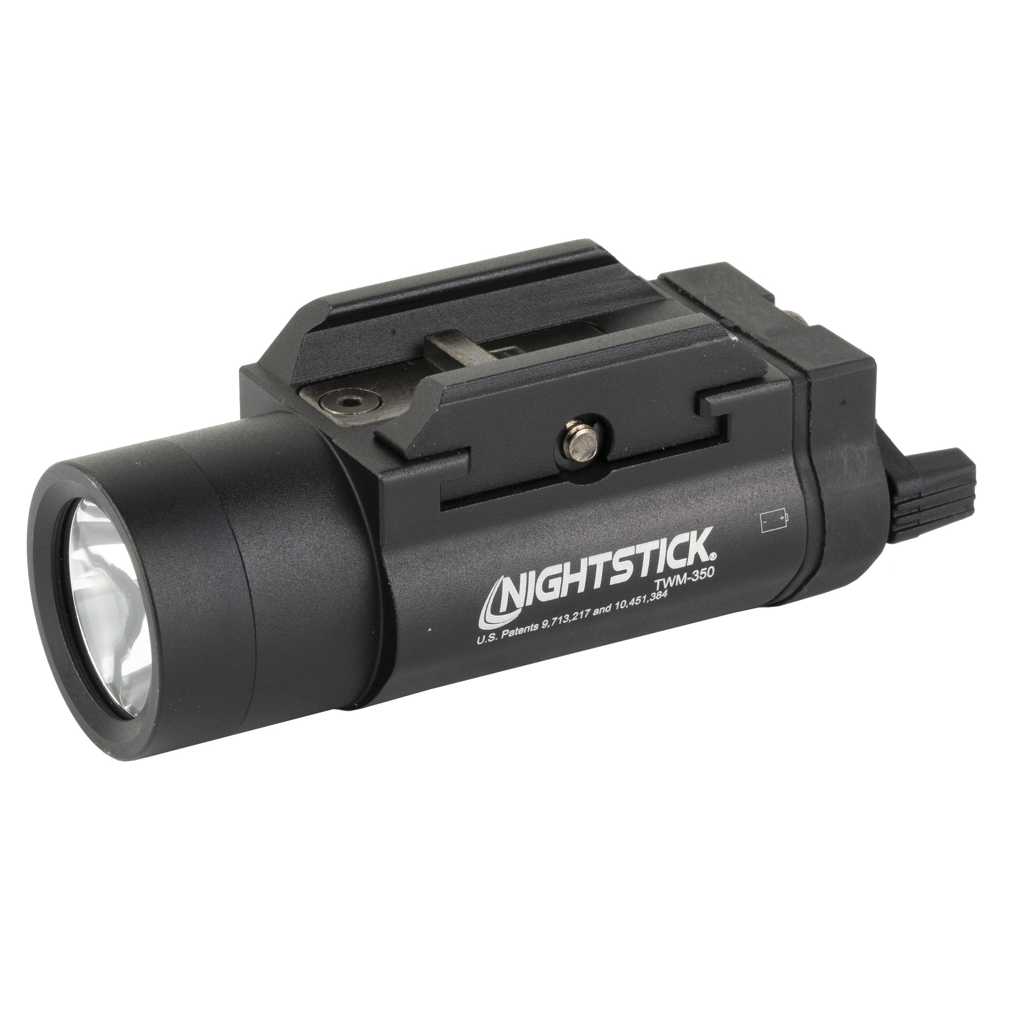Nightstick TWM-350, Tactical Weapon-Mounted Light, 350 Lumens, 12,000 Candela, Black, 2.5 Hours of Runtime, IP-X7 Waterproof TWM-350