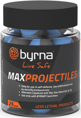 BYRNA MAX PROJECTILES 25 COUNT TUB .68 CAL
