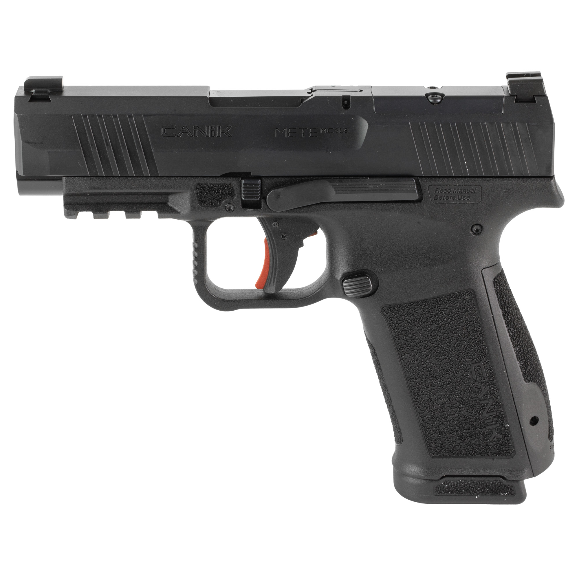 CANIK METE MC9LS, Semi-automatic, Striker Fired, Polymer Frame Pistol, Compact, 9MM, 3.64 Barrel, Nitride Finish, Black, Optic Ready, White Dot Front Sight, Blackout Rear Sight, 2 Magazines, 10 Rounds HG7885-N