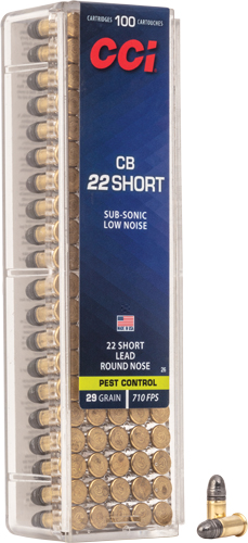CCI CB 22 SHORT 29GR LEAD-RN 710FPS 100RD 50BX/CS