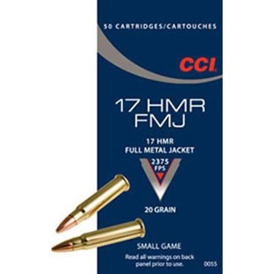 FMJ AMMO 17 HMR 20GR FULL METAL JACKET