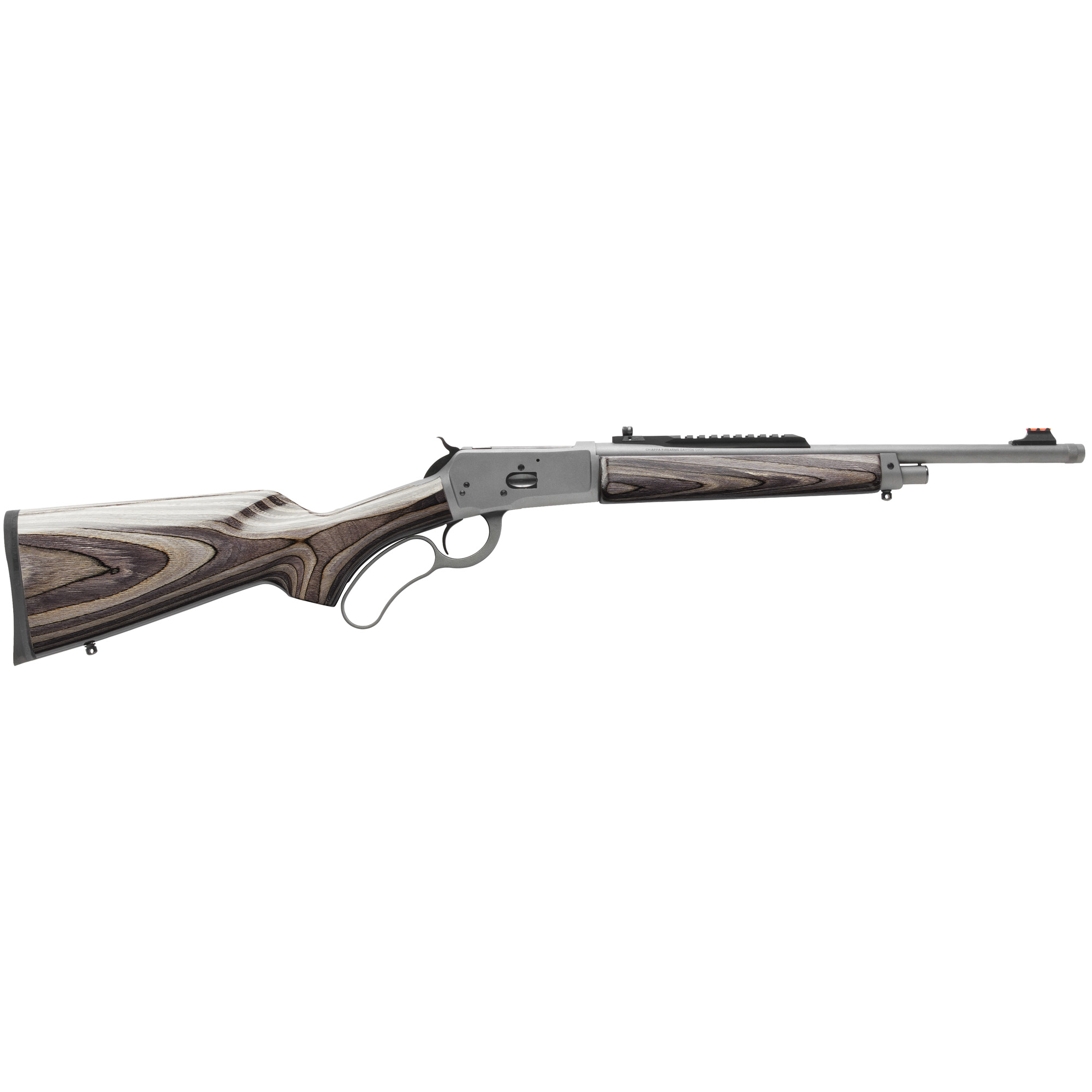Chiappa Firearms 1892 Wildlands, Lever Action Rifle, 44 Magnum, 16.5 Threaded Barrel, 13.5x-1 LH, Cerakote Finish, Grey, Grey Laminate Stock, Fiber Optic Front Sight & Skinner Picatinny Rail with Rear Peep Sight, 5 Rounds 920.409