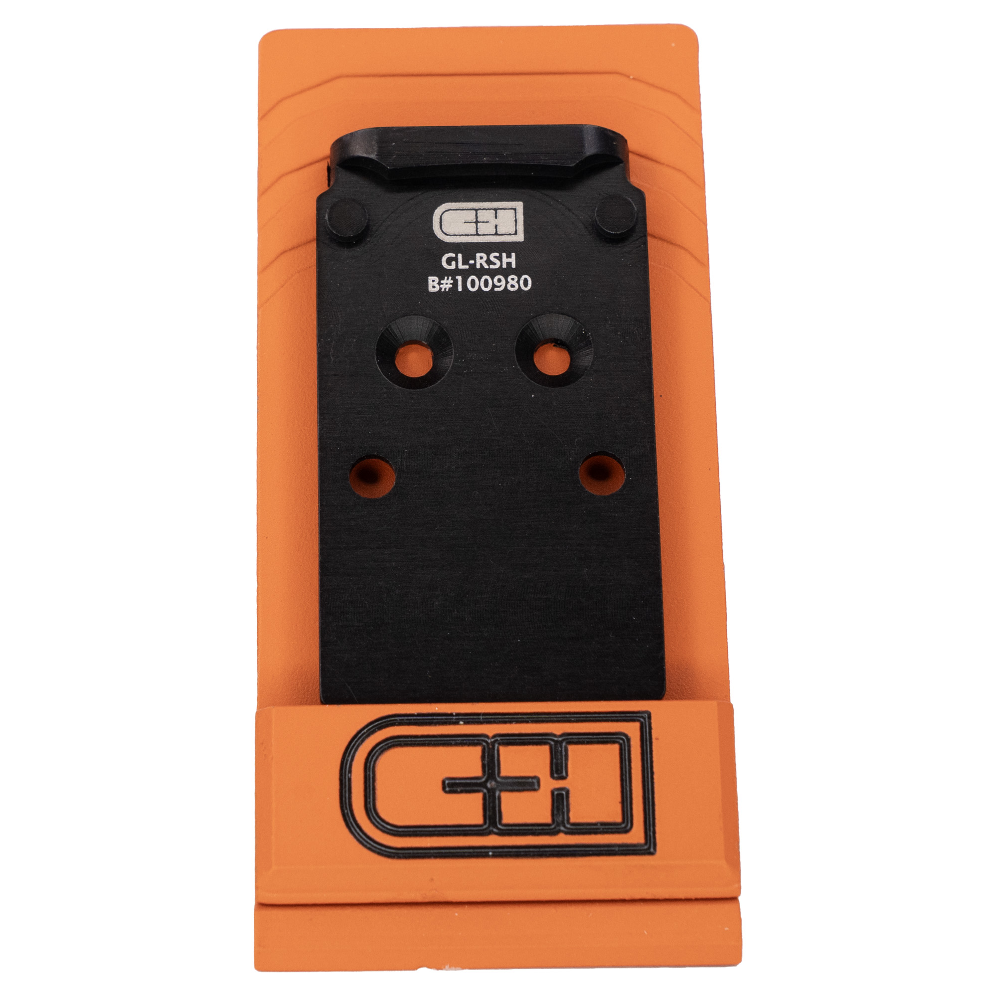 C&H Precision V4, Optic Mounting Plate, Fits Glock MOS (Not 43x or 48) to Trijicon RMR/SRO, Holosun 407C/507C/508T/507 Comp, C&H EDC-XL/COMP, Anodized Finish, Black, Includes Mounting Hardware GL-RSH