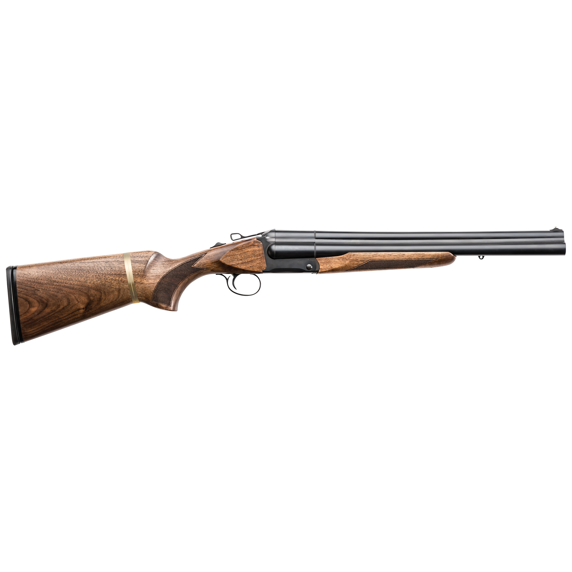 Charles Daly Triple Threat, Over/Under, 12Ga 3, 18.5 Barrel, Black Finish, Walnut Stock, Fixed Fiber Optic Front Sight, 3 Rounds 930.108