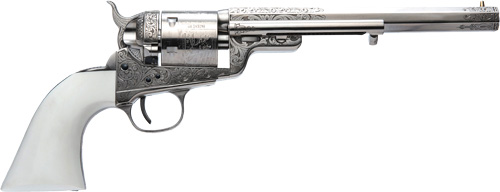 CIMARRON 1851RM WB HICKOK 38SPL 7.5 FS NICKEL ENGRAVED