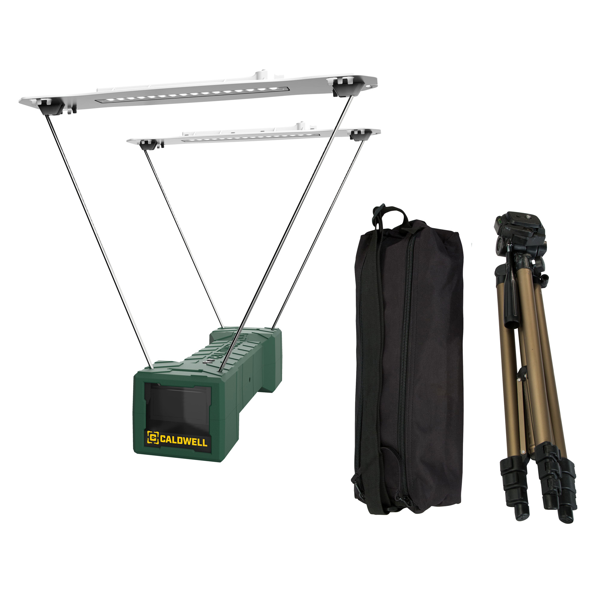 Caldwell Precision Chrono Kit, Chronograph, BlueTooth Enabled, Extra Wide Sun Screen, Green, Includes 2 Sun Screens, Carry Case, Tripod, Light Kit 4001146