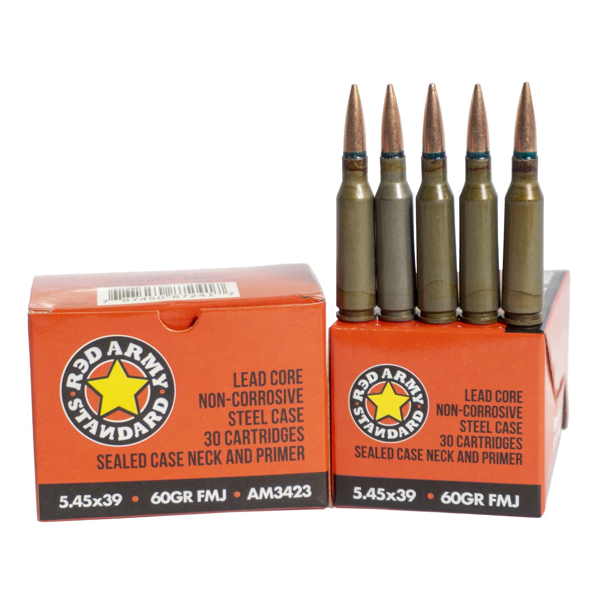 Century Arms Steel Case, 5.45X39, 60 Grain, Full Metal Jacket, Lead Core, Steel Case, 30 Round Box AM3423