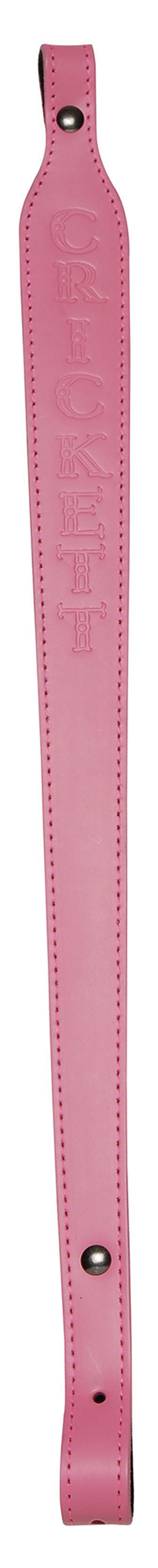 CRICKETT SLING BLACK LEATHER W/PINK STITCHING AND LOGO