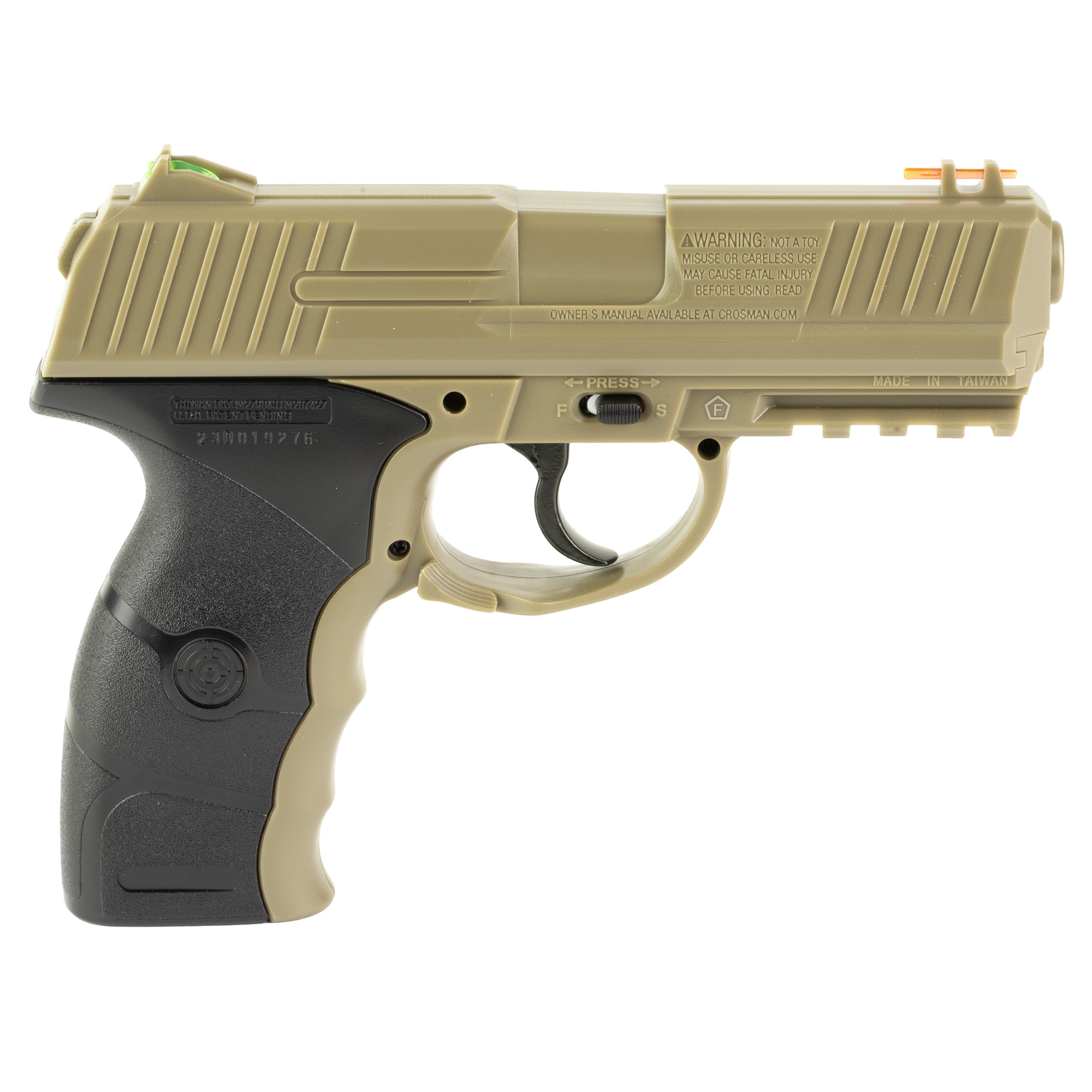 Crosman MK45, CO2 Pistol, .177BB, 480FPS, 20 Round BB Capacity, Flat Dark Earth MK45