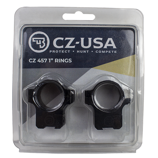CZ 457 1 ALUMINUM SCOPE RINGS 11MM DOVET MATTE BLACK