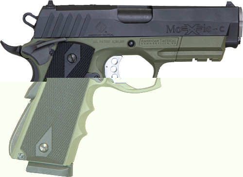 ATI HGA FXH-45 HYBRID 45ACP 4.25 FS BLACK/GREEN MOXIE