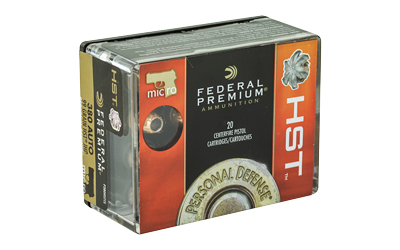 Federal Premium Personal Defense, 380 ACP, 99 Grain, HST, 20 Round Box P380HST1S