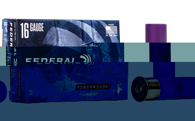 Federal PowerShok, 16 Gauge, 2.75, 1 Buck, Max Dram, Buckshot, 12 Pellets,5 Round Box F1641B