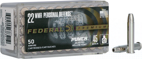 FEDERAL PUNCH 22WMR 45GR JHP 50RD 60BX/CS