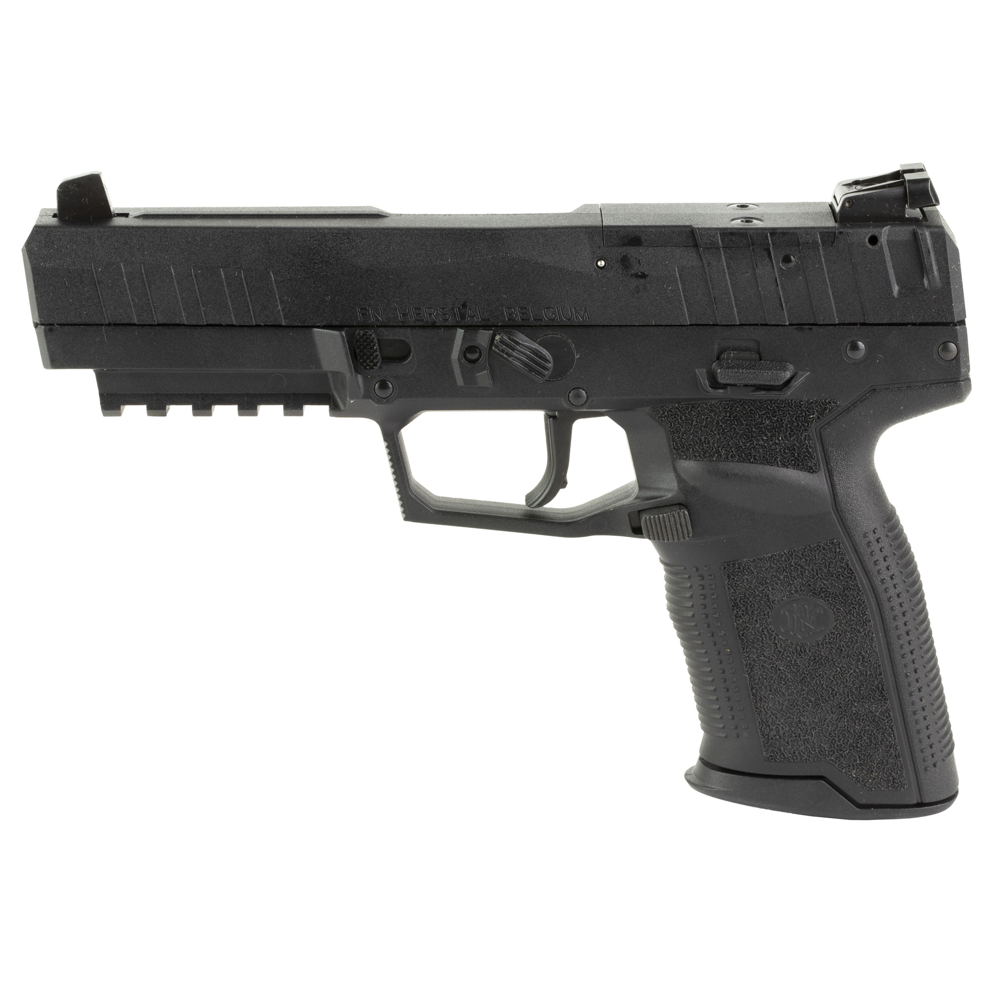 FN America Five seveN MRD, Striker Fired, Semi-automatic, Polymer Frame Pistol, Full Size, 5.7X28MM, 4.8 Barrel, Matte Finish, Black, Stippled Textured Grip, Optic Ready, Adjustable Sights, Ambidextrous, 10 Rounds, 2 Magazines, Includes Ballistic Zip