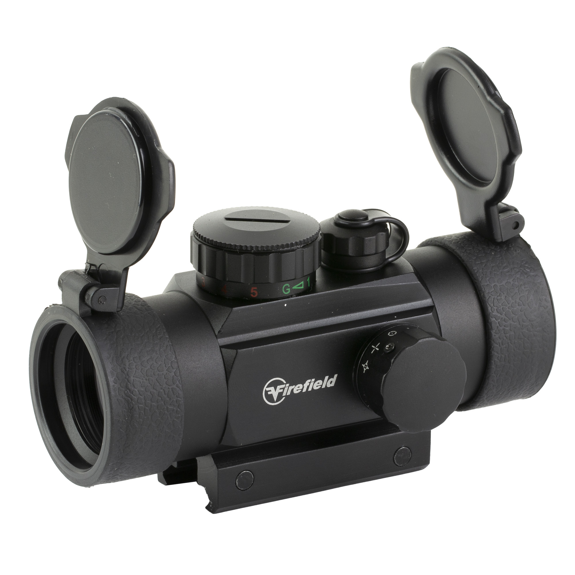 Firefield Agility, Red Dot Sight, 1X30MM, Multi-Reticle, Red/Green, IPX6 Waterproof, Integrated Mount, Matte Finish, Black, Includes Flip Up Lens Caps FF26008