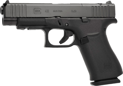GLOCK 48 MOS 9MM LUGER FS 10RD BLACK POLYMER FRONT RAILS