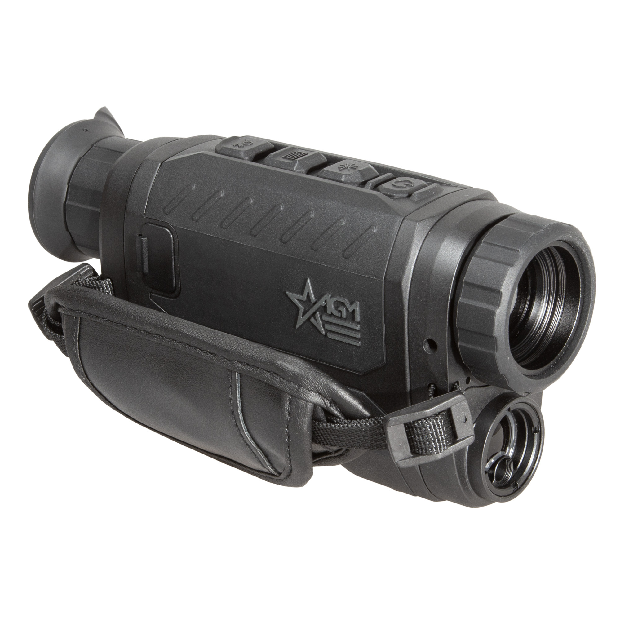AGM Global Vision ReachIR 25-384, Thermal Imaging Monocular, 2.5-20X Magnification, 25mm Lens, Laser Range Finder, Matte Finish, Black REAC25-384-LRF