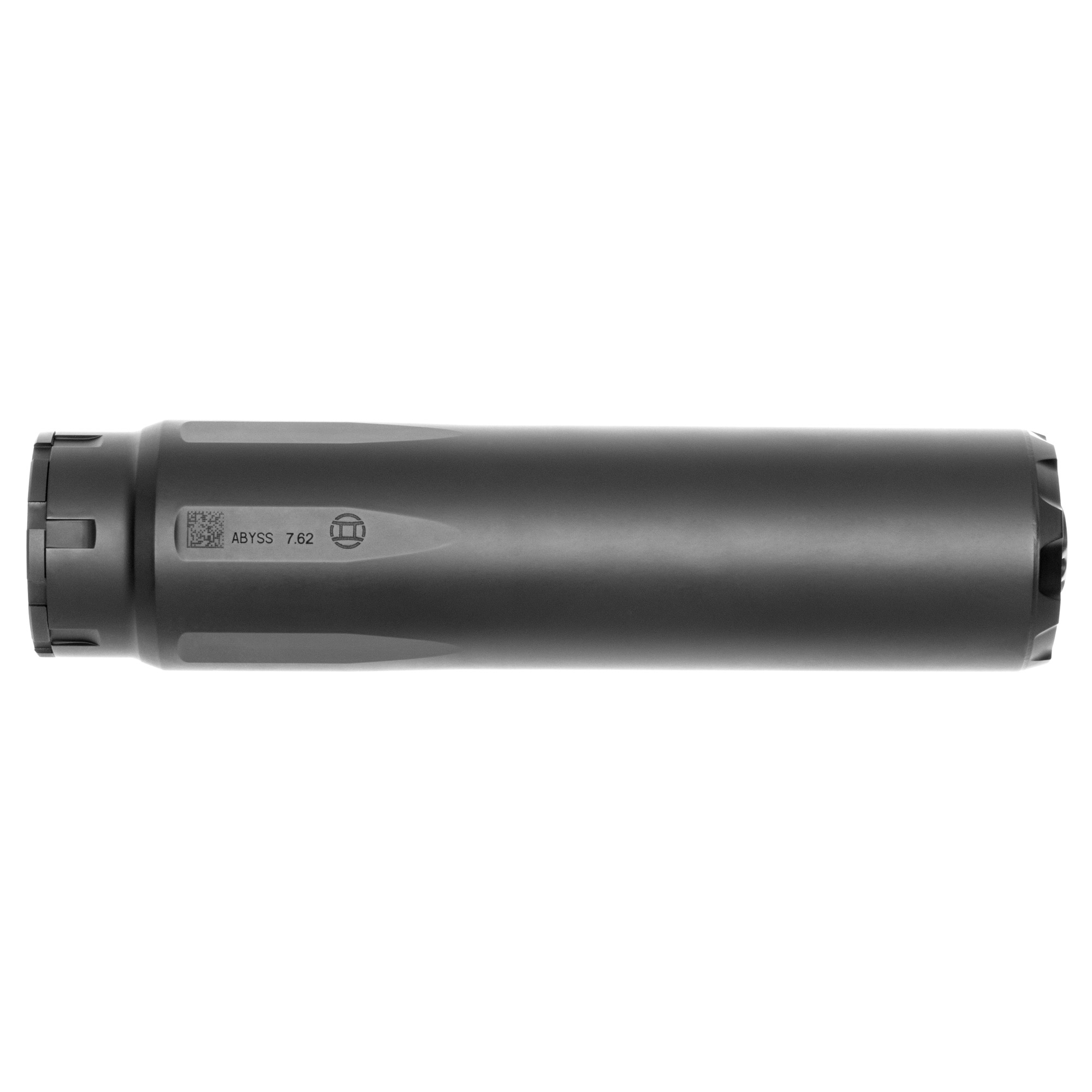 Gemtech Abyss, Rifle Suppressor, 7.62MM, Weight 16.2oz, Length 6.8, Diameter 1.64, Threads 5/8X24, Stainless Steel and Titanium, High-Temp Cerakote Finish, Black 14373