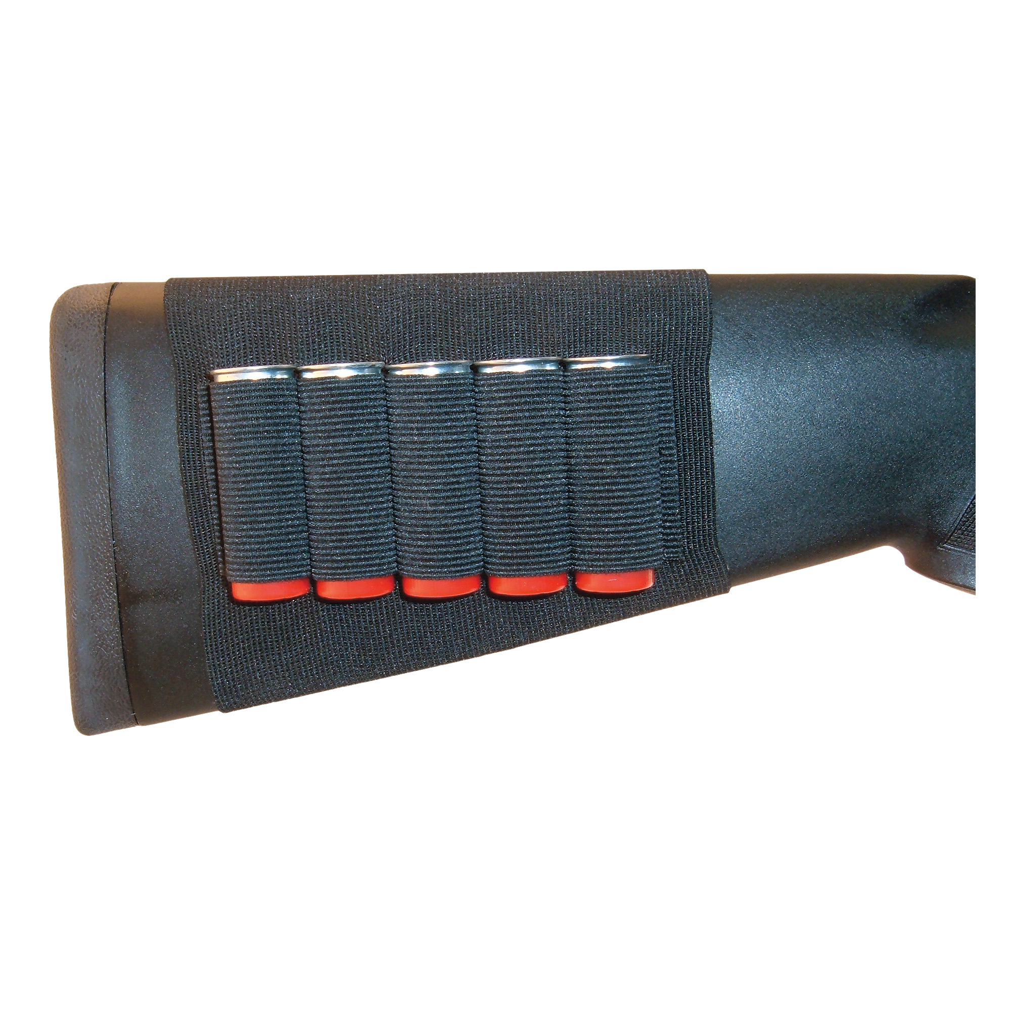 GrovTec GTAC82, Shotgun Buttstock Ammo Holder, Black, Holds 5 Shotgun Shells GTAC82