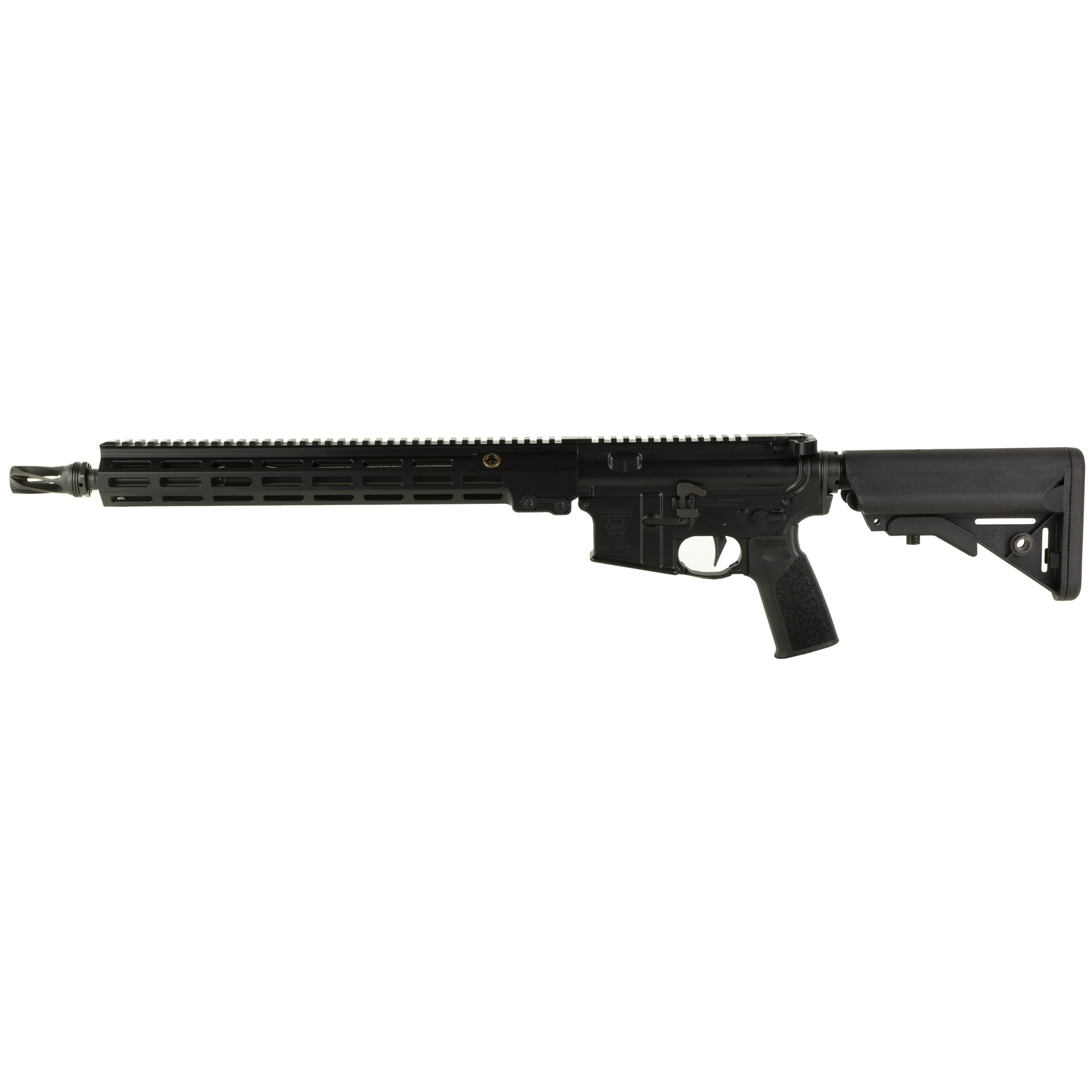 Geissele Automatics Super Duty Mod1, Semi-automatic Rifle, AR, 223 Remington/556NATO, 16 Cold Hammer Forged Barrel, 1-7 Twist, HUXWRX QD 556 Flash Hider, Geissele Length Gas System, Anodized Finish, Black, B5 Enhanced SOPMOD Stock with QD Endplate, G