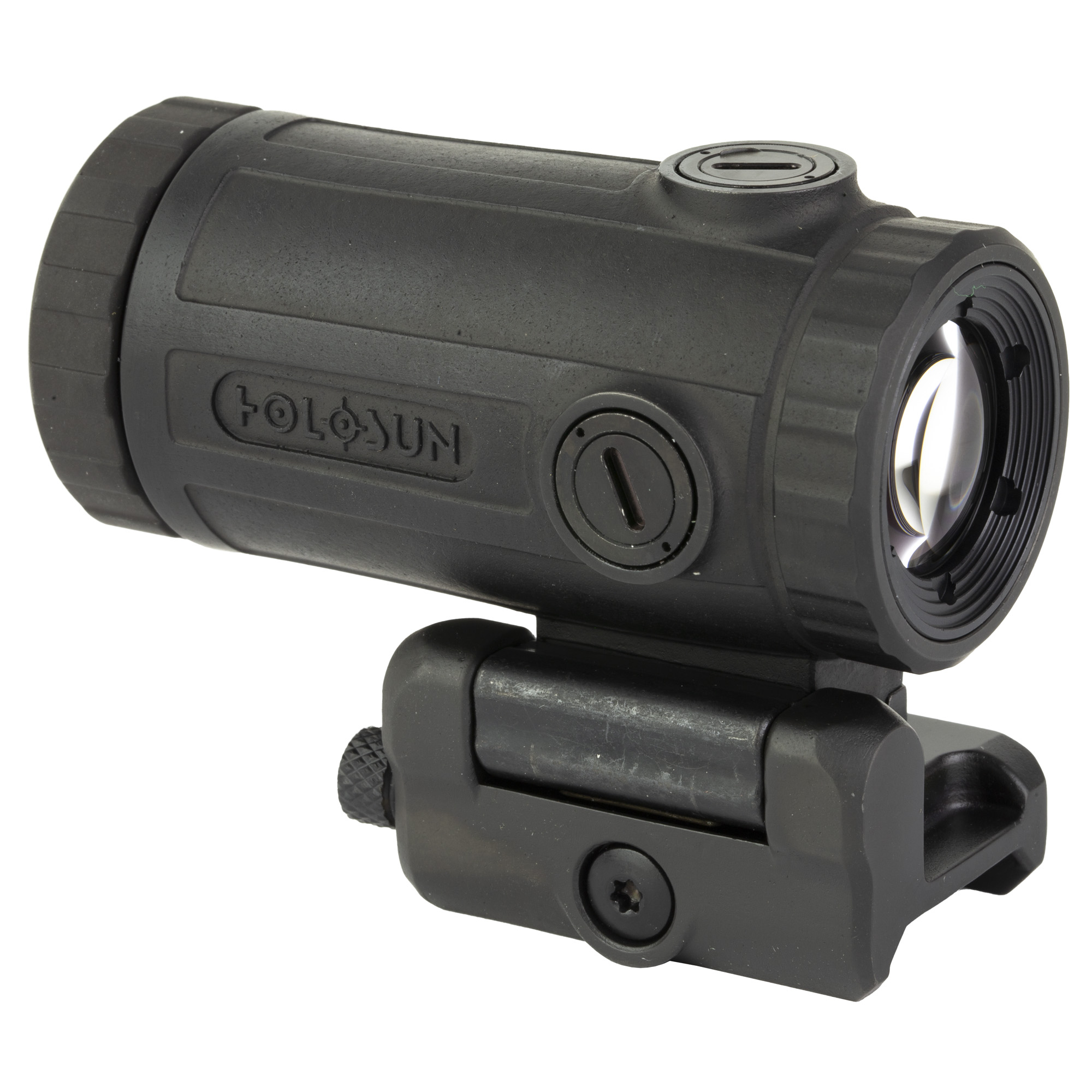 Holosun Technologies HM3X, 3X Magnifier, Titanium, Black Finish, Quick Release Side Flip Mount, Absolute or Lower 1/3 Co-witness HM3XT